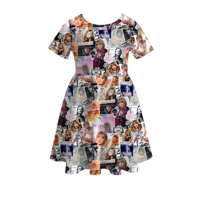 （Pre Order）girls TS print twirl dress