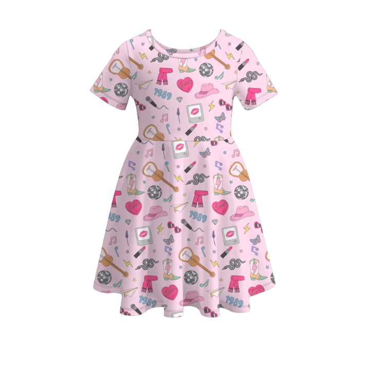 （Pre Order）girls TS print twirl dress