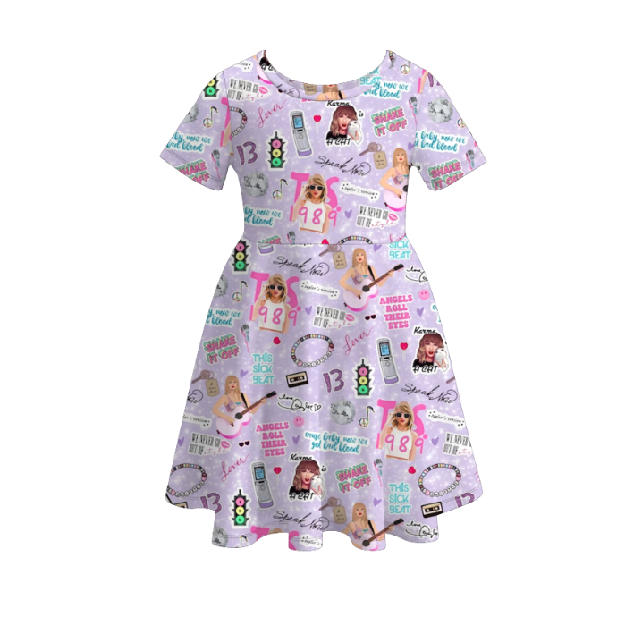 （Pre Order）girls TS print twirl dress