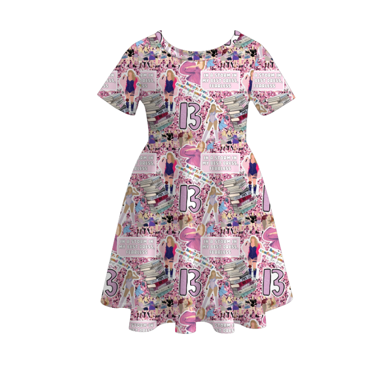 （Pre Order）girls TS print twirl dress