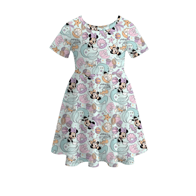 （Pre Order）Girls Cute Character Print Twirl Dress