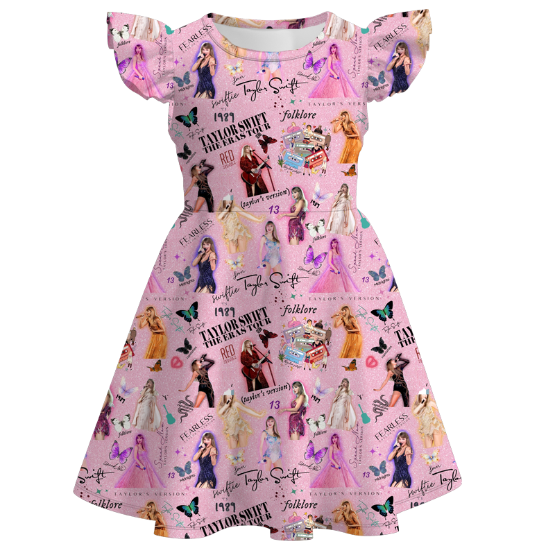 （Pre Order）girls TS flying sleeves dress