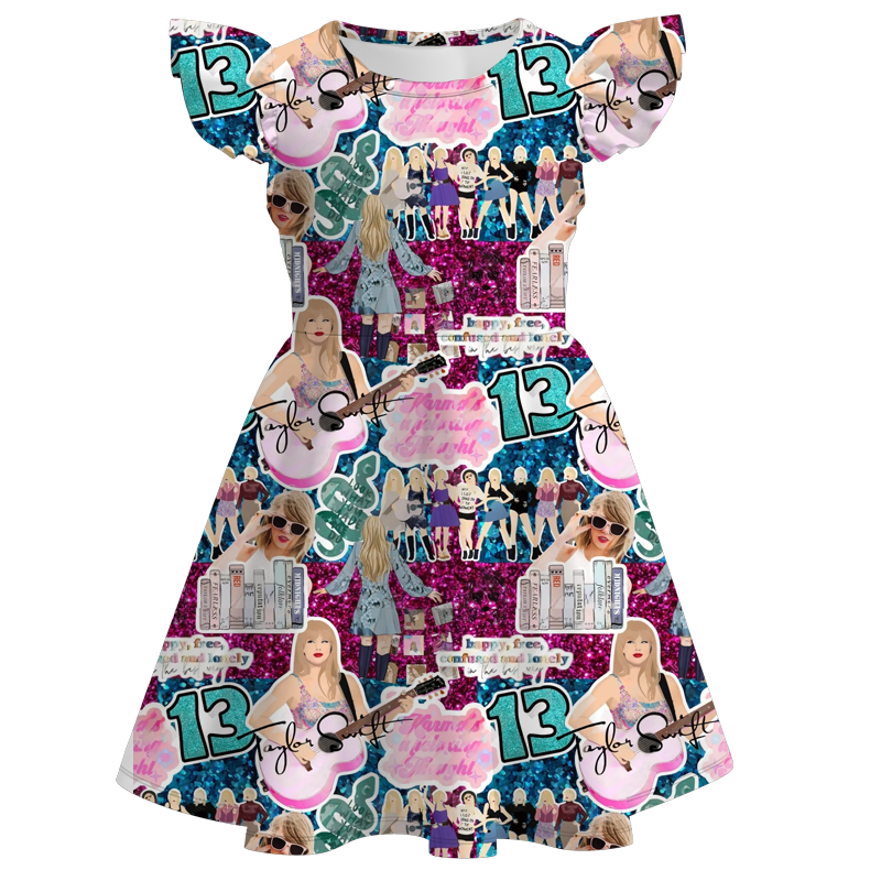 （Pre Order）girls TS flying sleeves dress