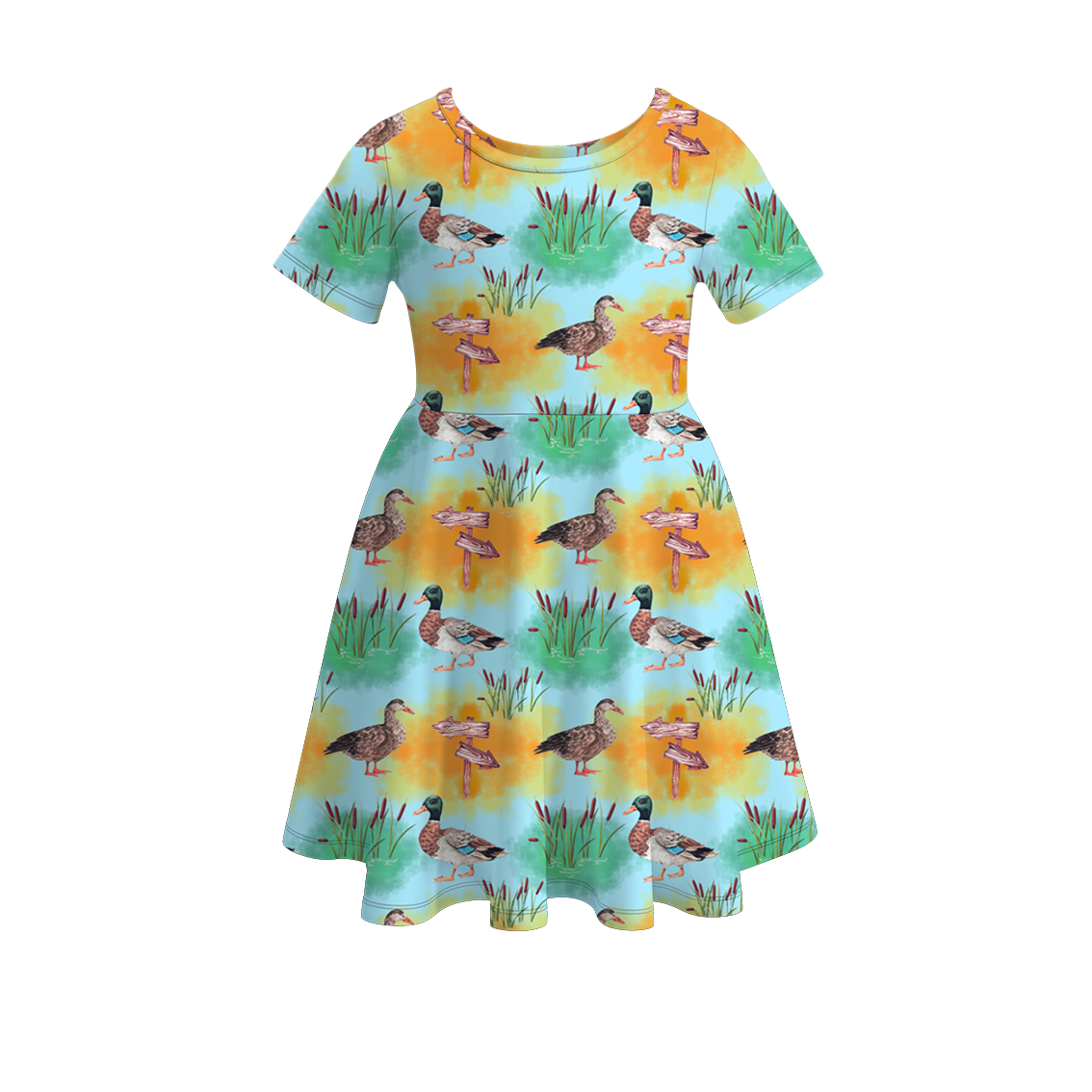 （Pre Order）Exclusive Summer Girls Migration Print Twirl Dress