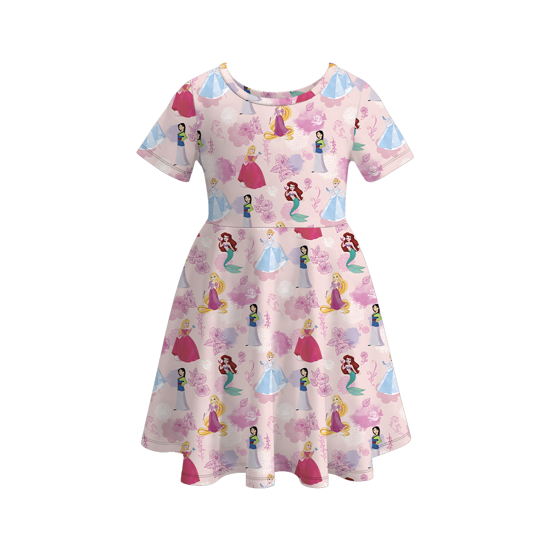 （Pre Order）Bamboo Summer Girls' Cartoon Printed Twirl Dress