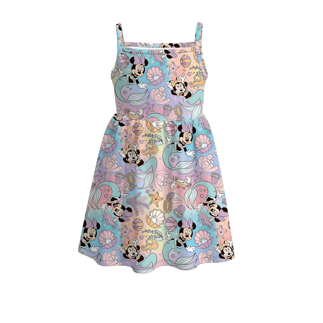 （Pre Order）Bamboo Summer Girls' Cartoon Printed Twirl Dress