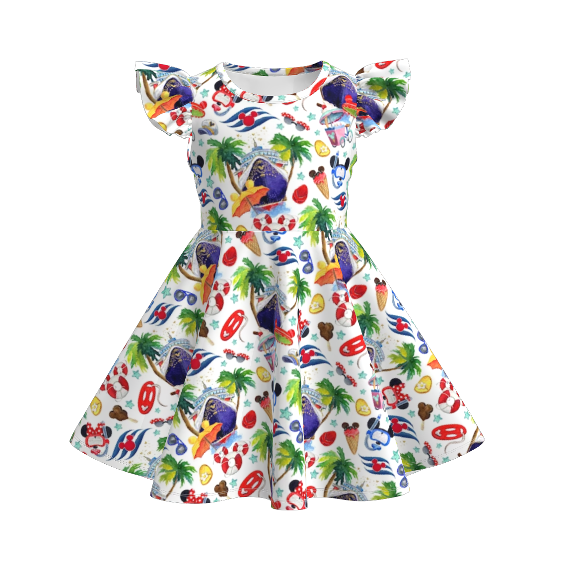 （Pre Order）Girls Micky Mouse Twirl Dress