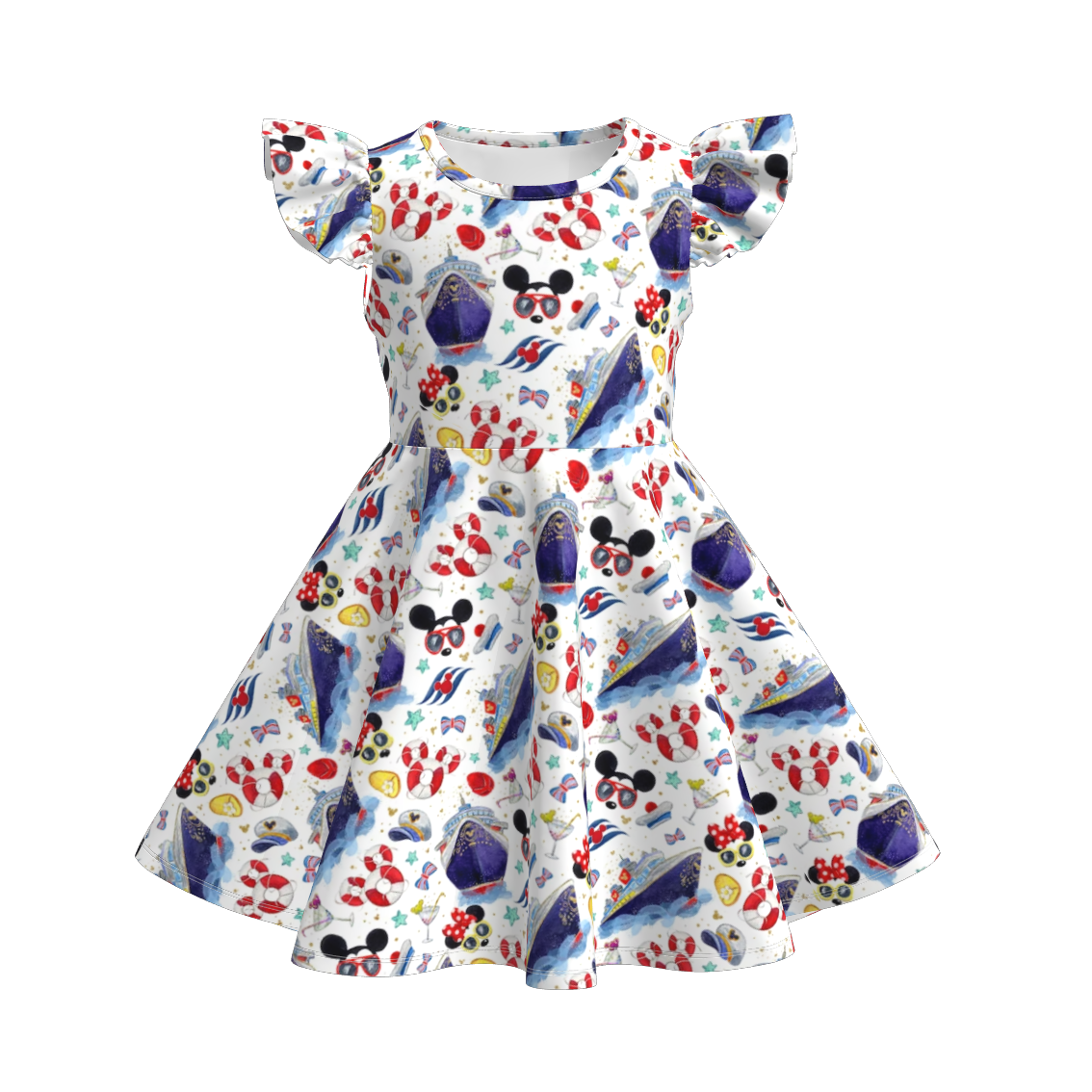 （Pre Order）Girls Micky Mouse Twirl Dress