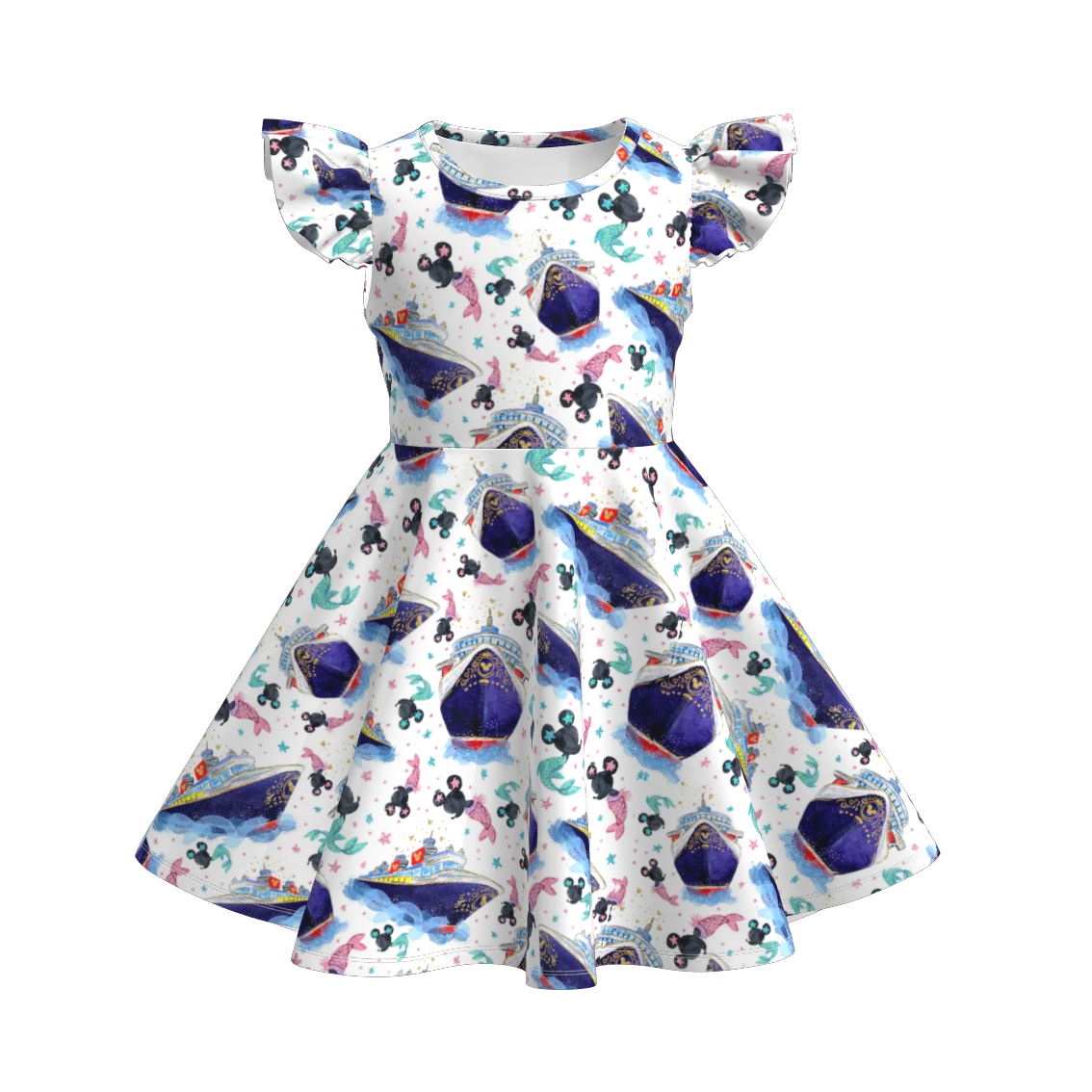 （Pre Order）Girls Micky Mouse Twirl Dress