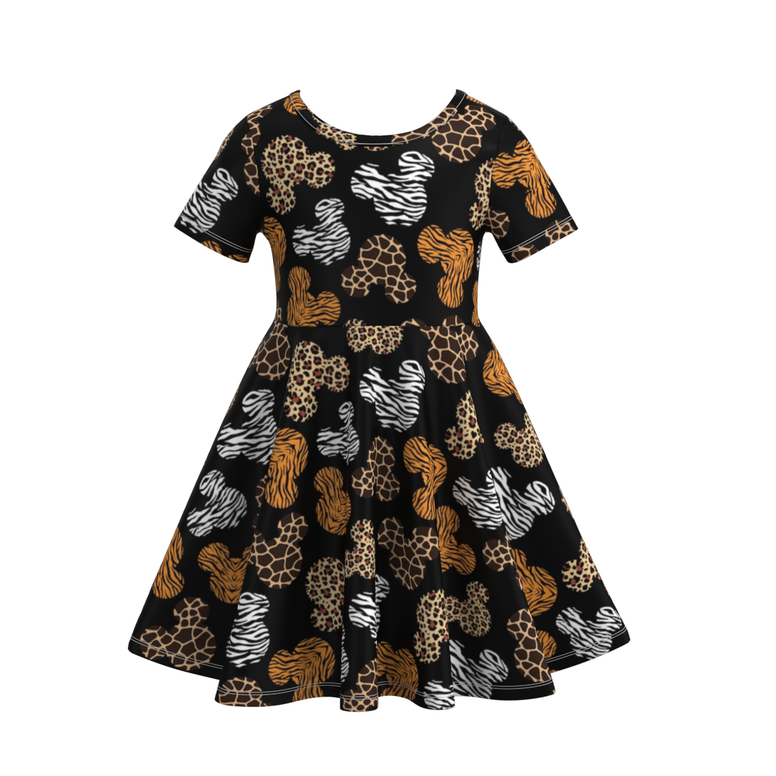 （Pre Order）Girls Micky Mouse Print Twirl Dress