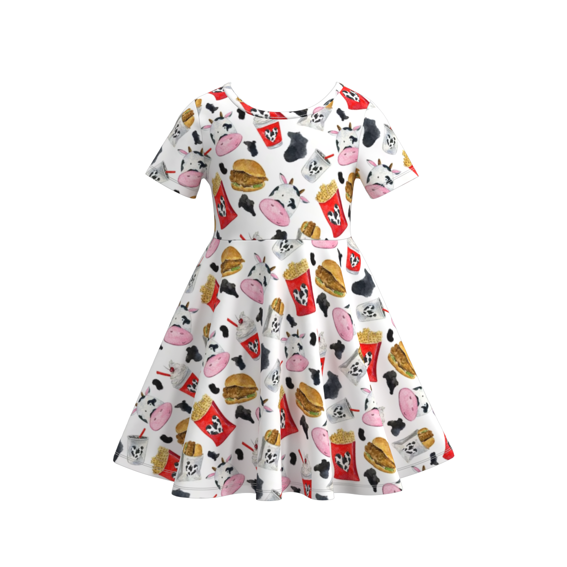 （Pre Order）Girls Micky Mouse Print Twirl Dress