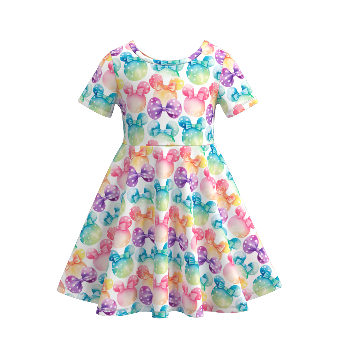 （Pre Order）Girls Micky Mouse Print Twirl Dress