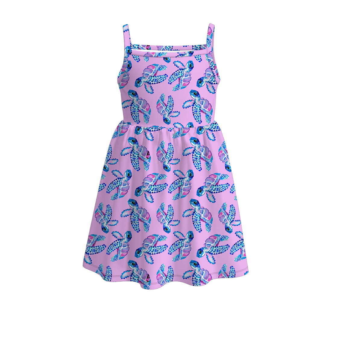 （Pre Order）Girls Summer Sea Turtle Print Dress