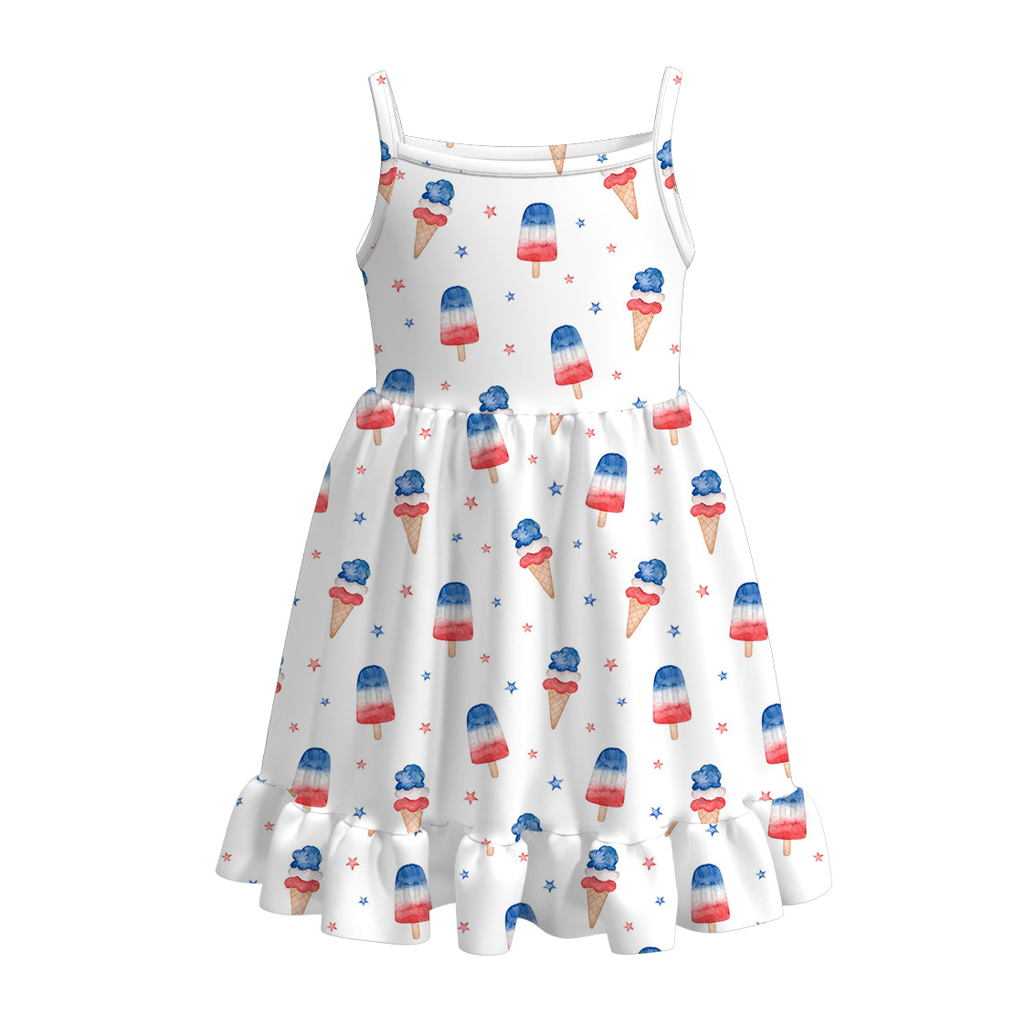 （Pre Order）Patriotic Print Strap Dress