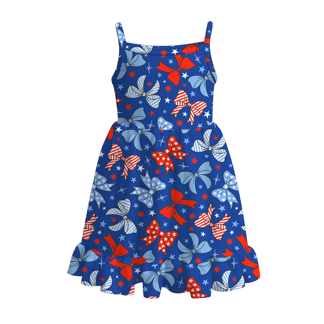 （Pre Order）Patriotic Print Strap Dress