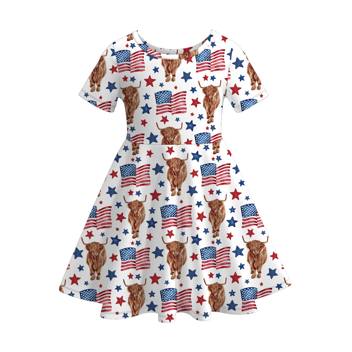 （Pre Order）Patriotic Print Twirl Dress