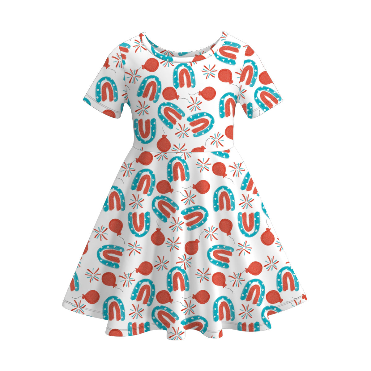 （Pre Order）Patriotic Print Twirl Dress