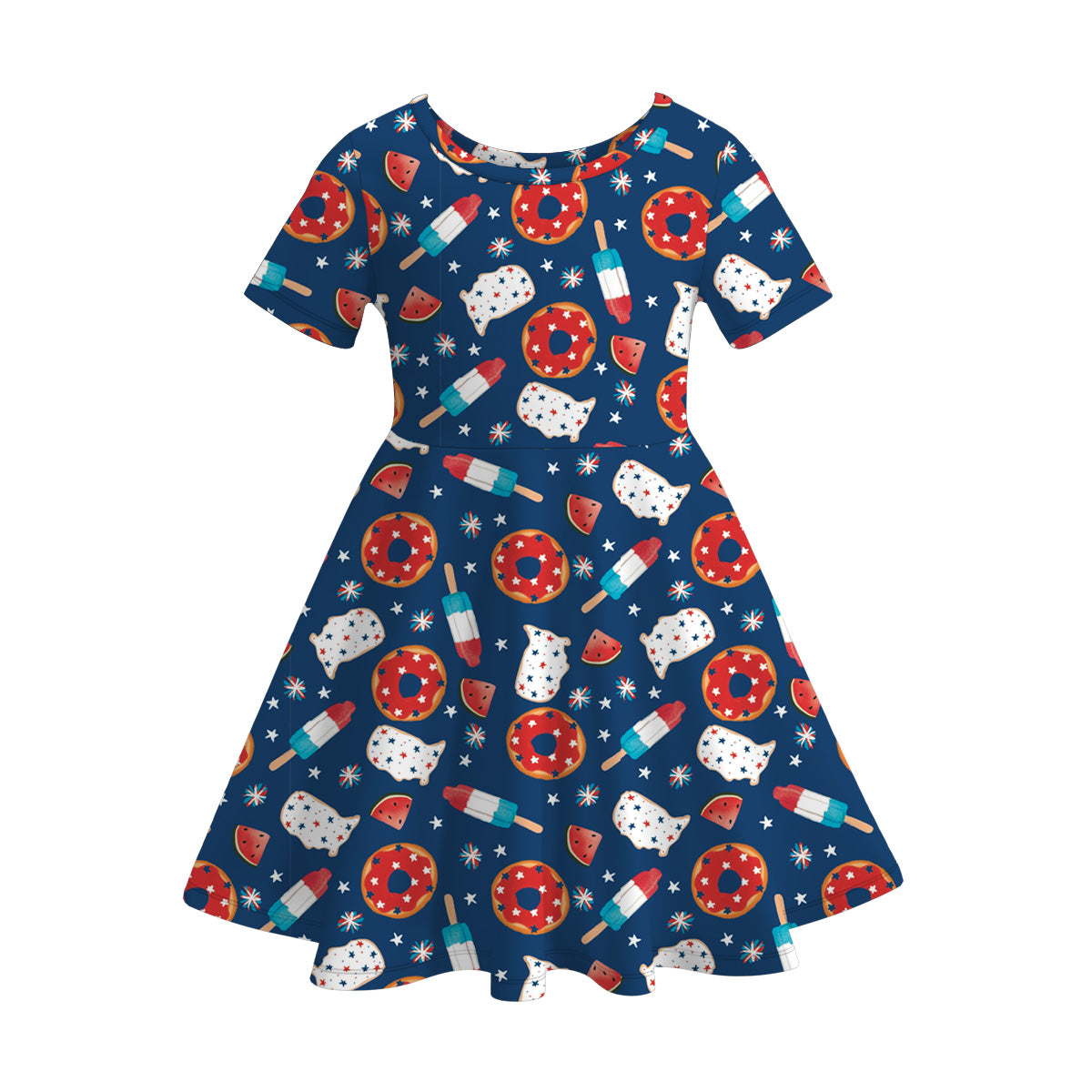 （Pre Order）Patriotic Print Twirl Dress