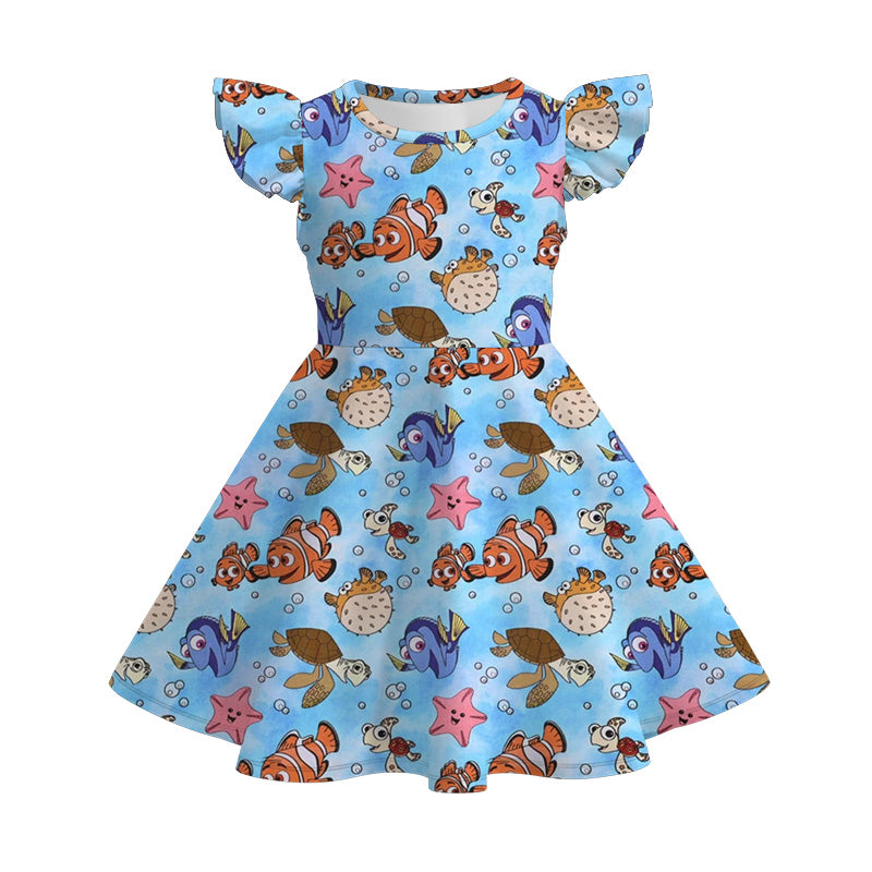 （Pre Order）Summer Girls Princess Print Dress