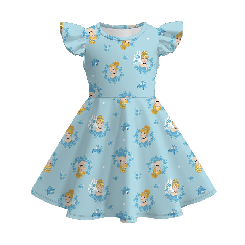 （Pre Order）Summer Girls Princess Print Dress