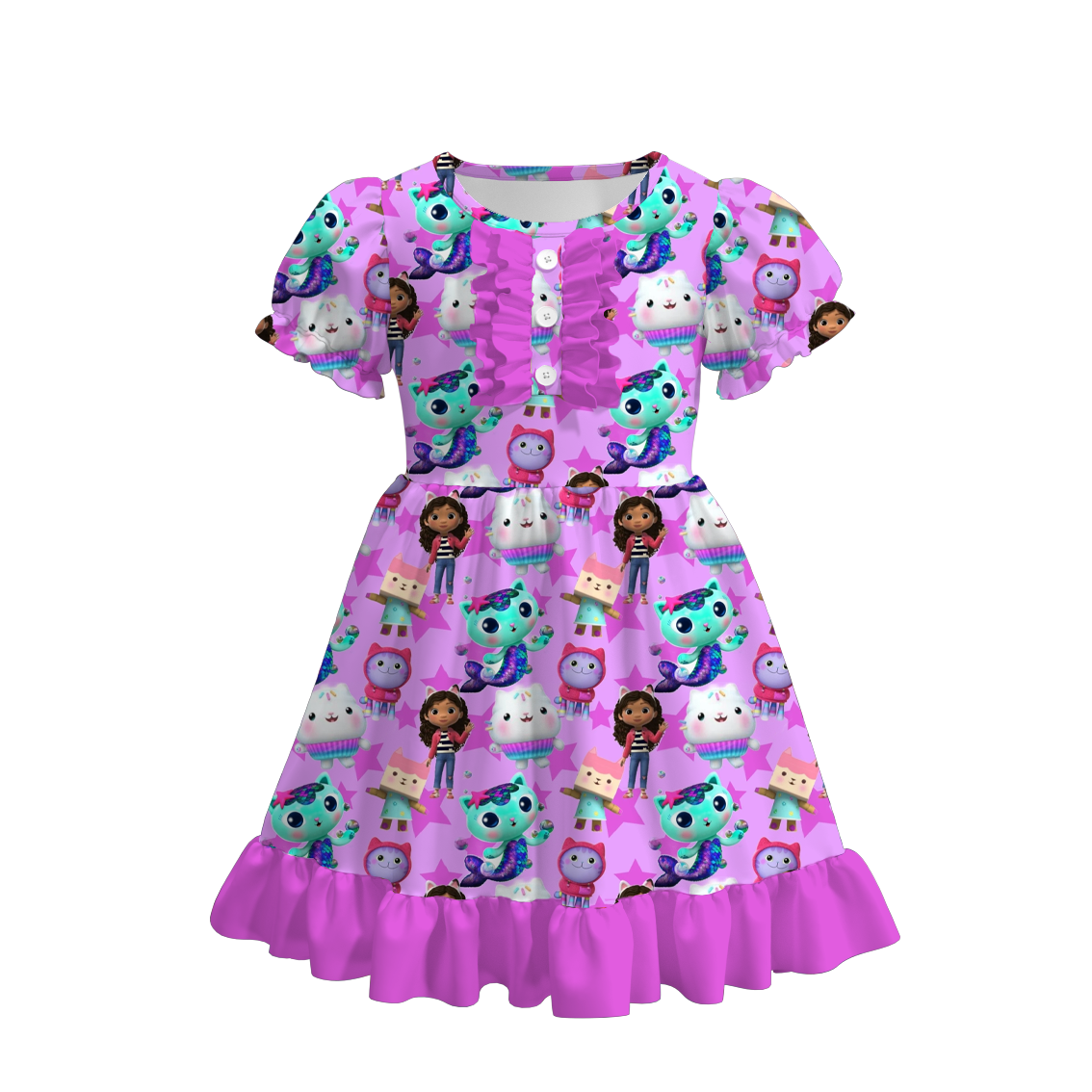 （Pre Order）Dollhouse Print Ruffles Dress