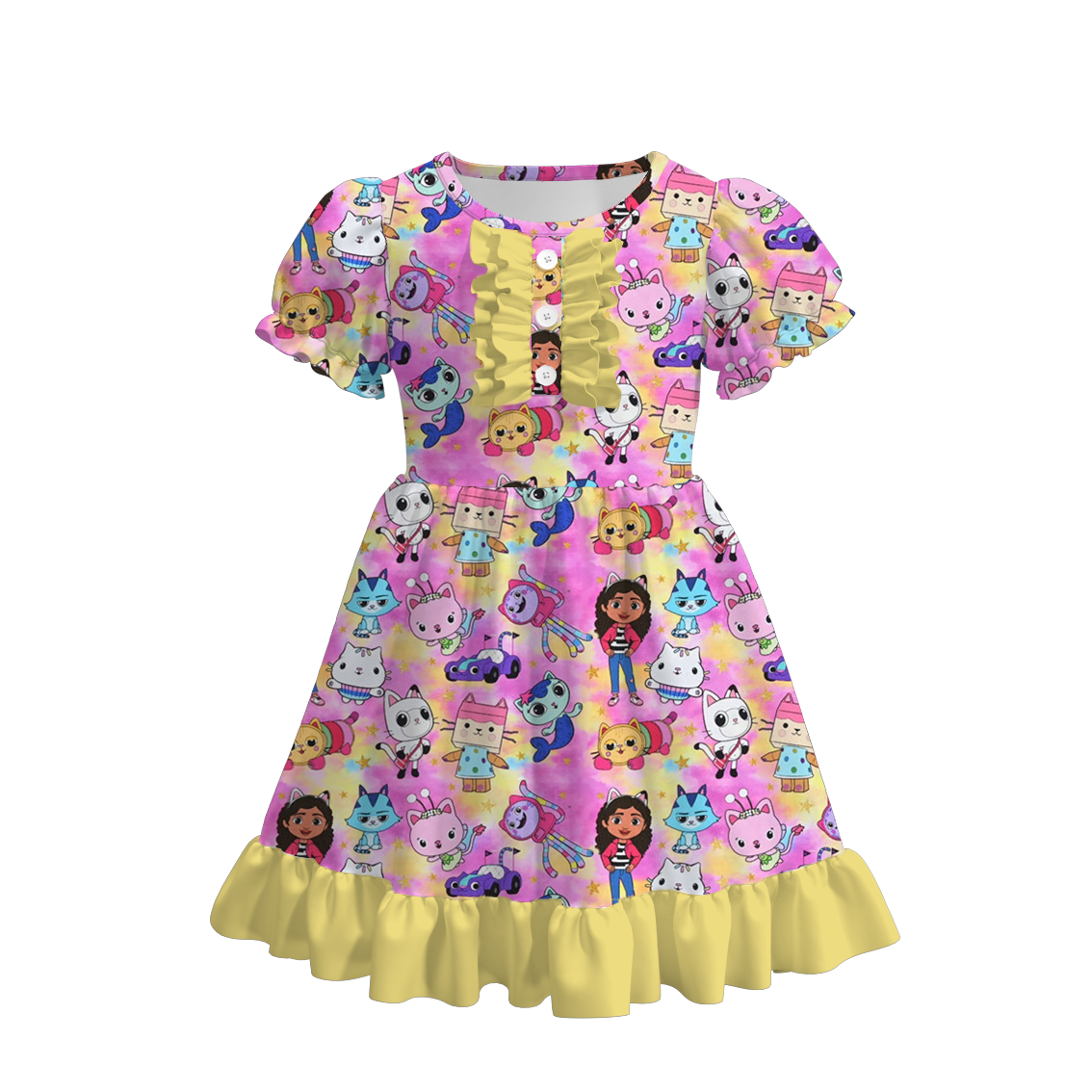 （Pre Order）Dollhouse Print Ruffles Dress