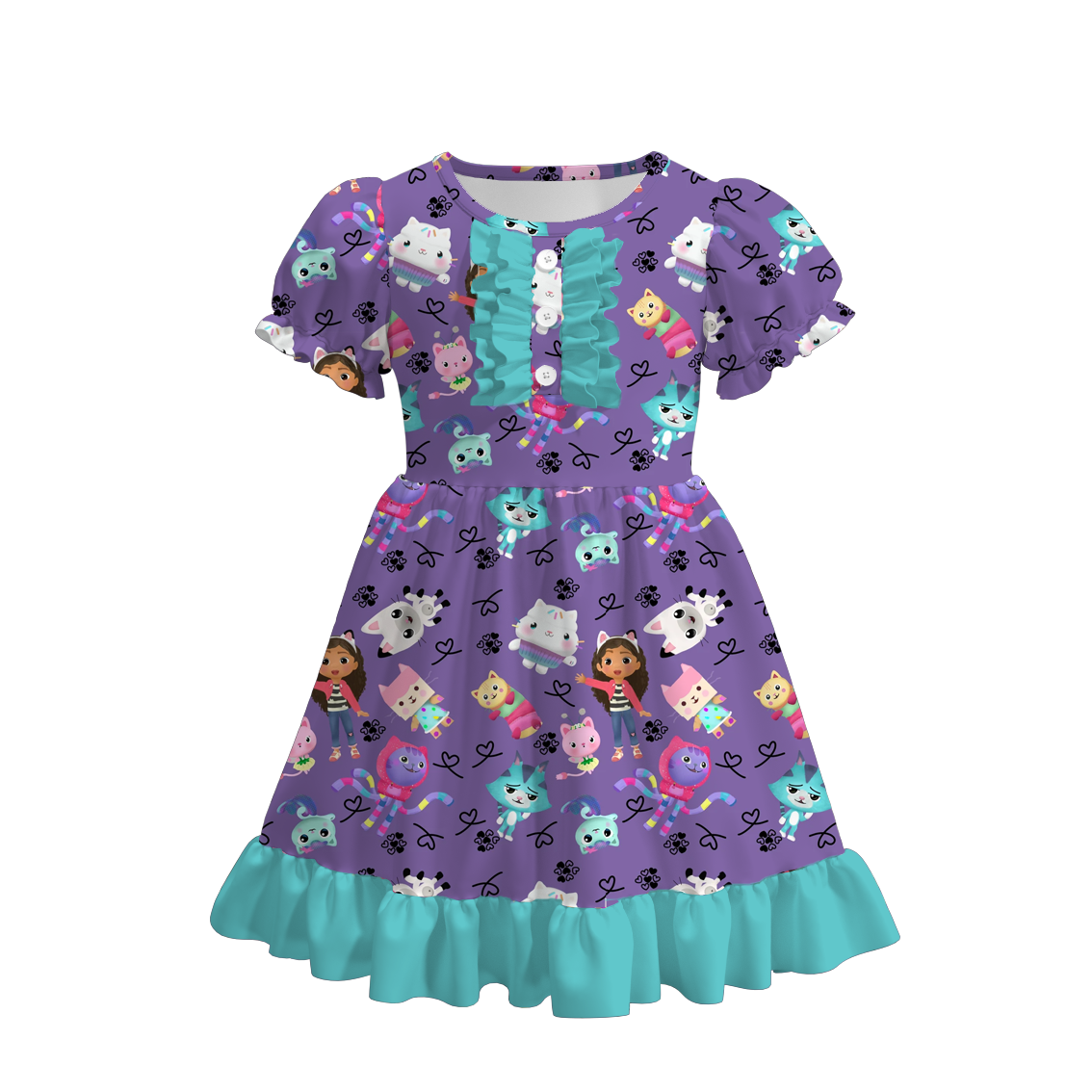 （Pre Order）Dollhouse Print Ruffles Dress