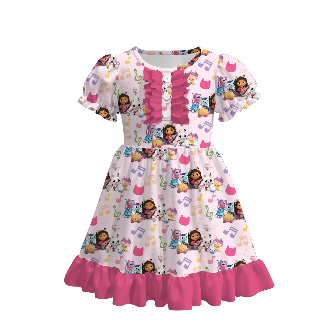 （Pre Order）Dollhouse Print Ruffles Dress