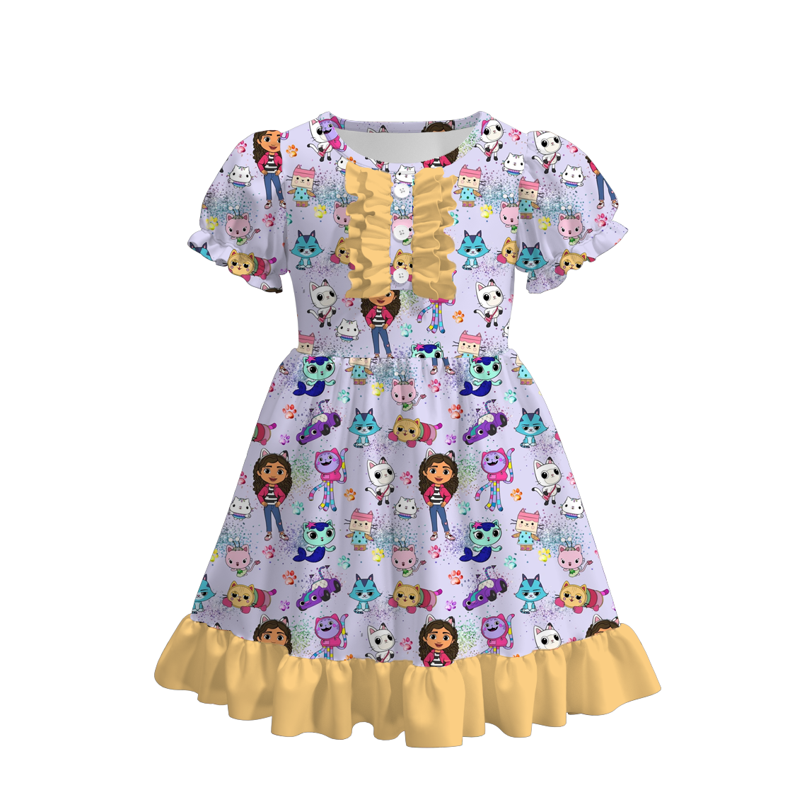 （Pre Order）Dollhouse Print Ruffles Dress