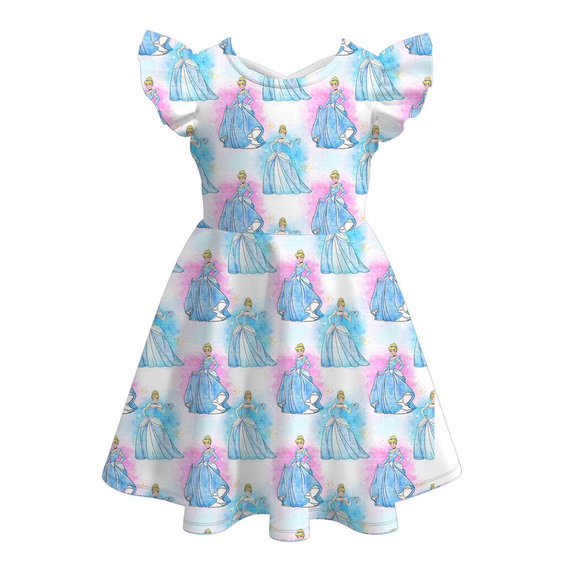 （Pre Order）Girls Summer Princess Print Twirl Dress