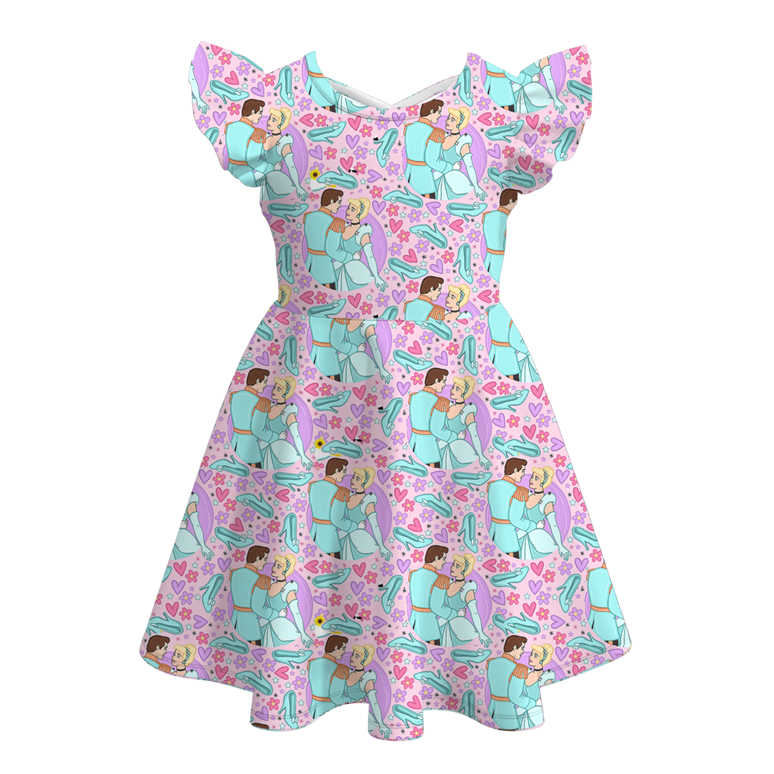 （Pre Order）Girls Summer Princess Print Twirl Dress