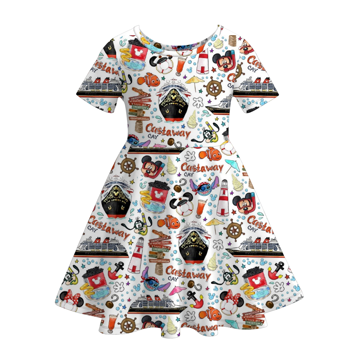 （Pre Order）Girls Summer Mickey Print Twirl Dress