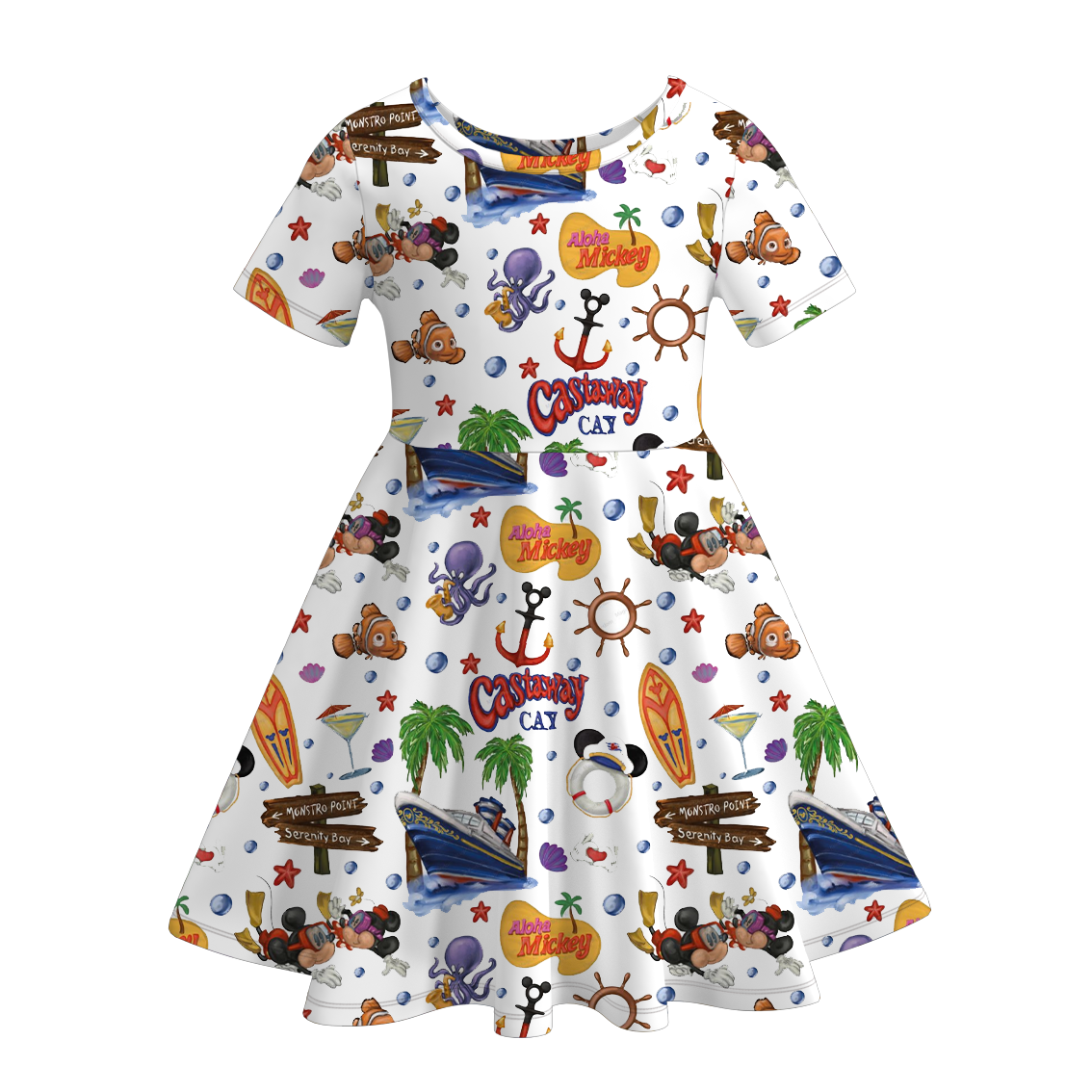 （Pre Order）Girls Summer Mickey Print Twirl Dress