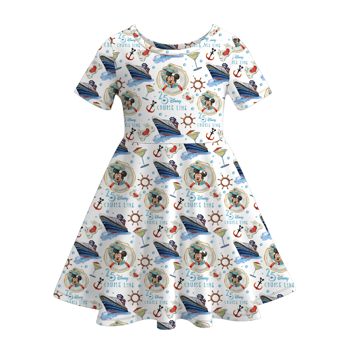 （Pre Order）Girls Summer Mickey Print Twirl Dress