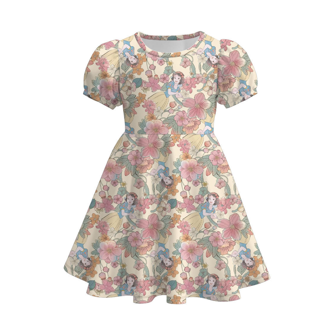 （Pre Order）Girls Summer Snow White Print Dress