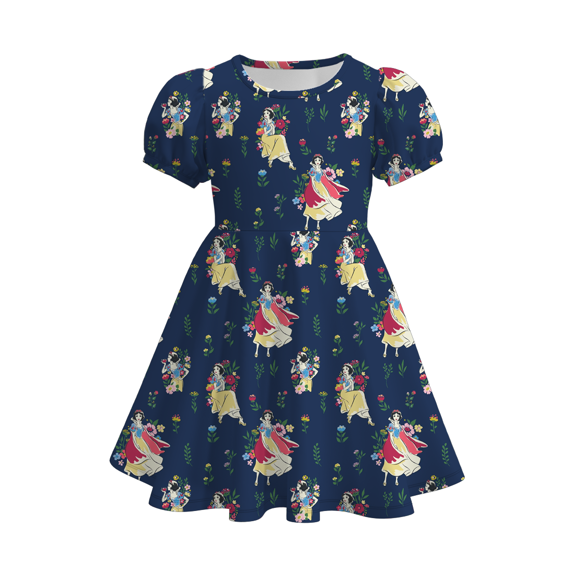 （Pre Order）Girls Summer Snow White Print Dress