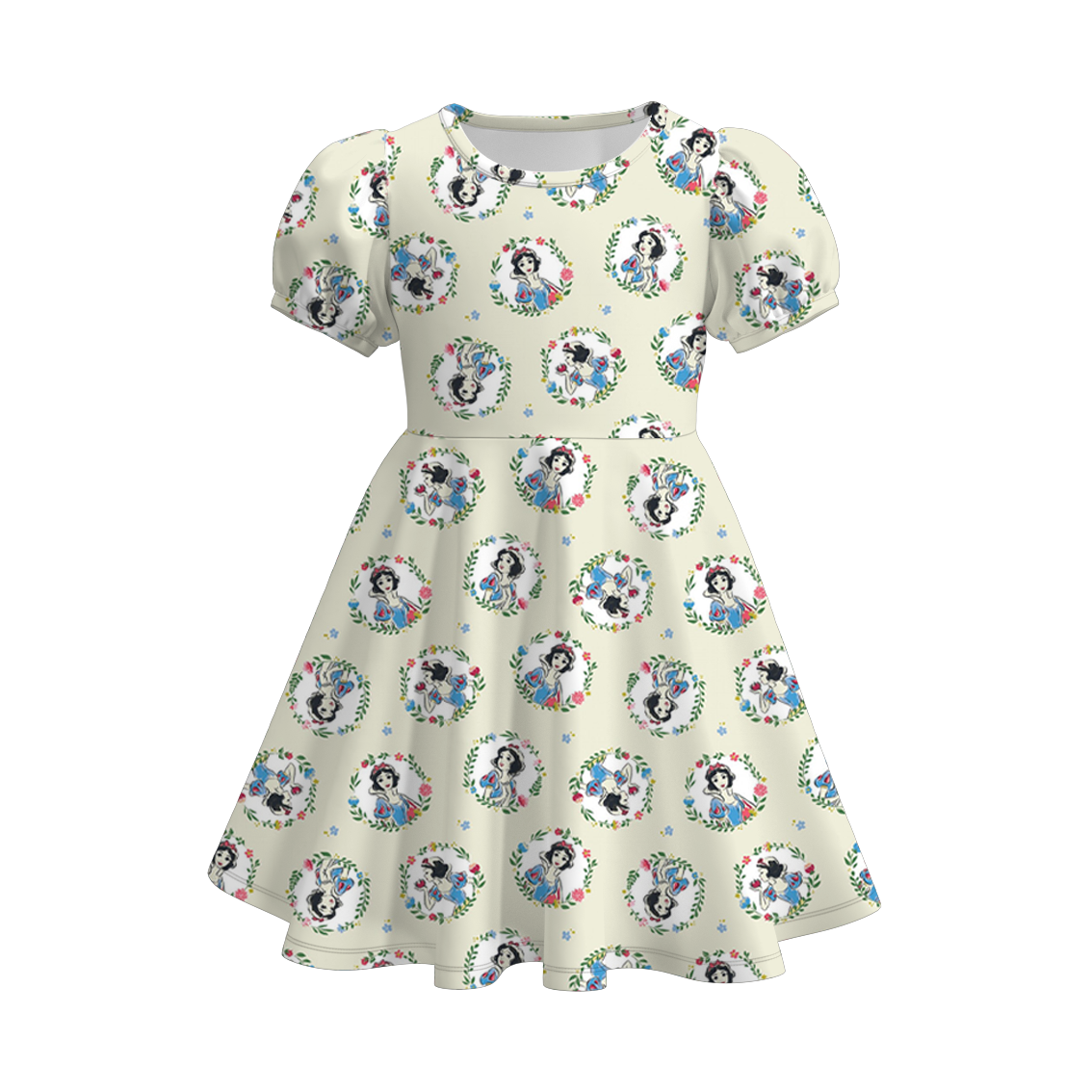 （Pre Order）Girls Summer Snow White Print Dress