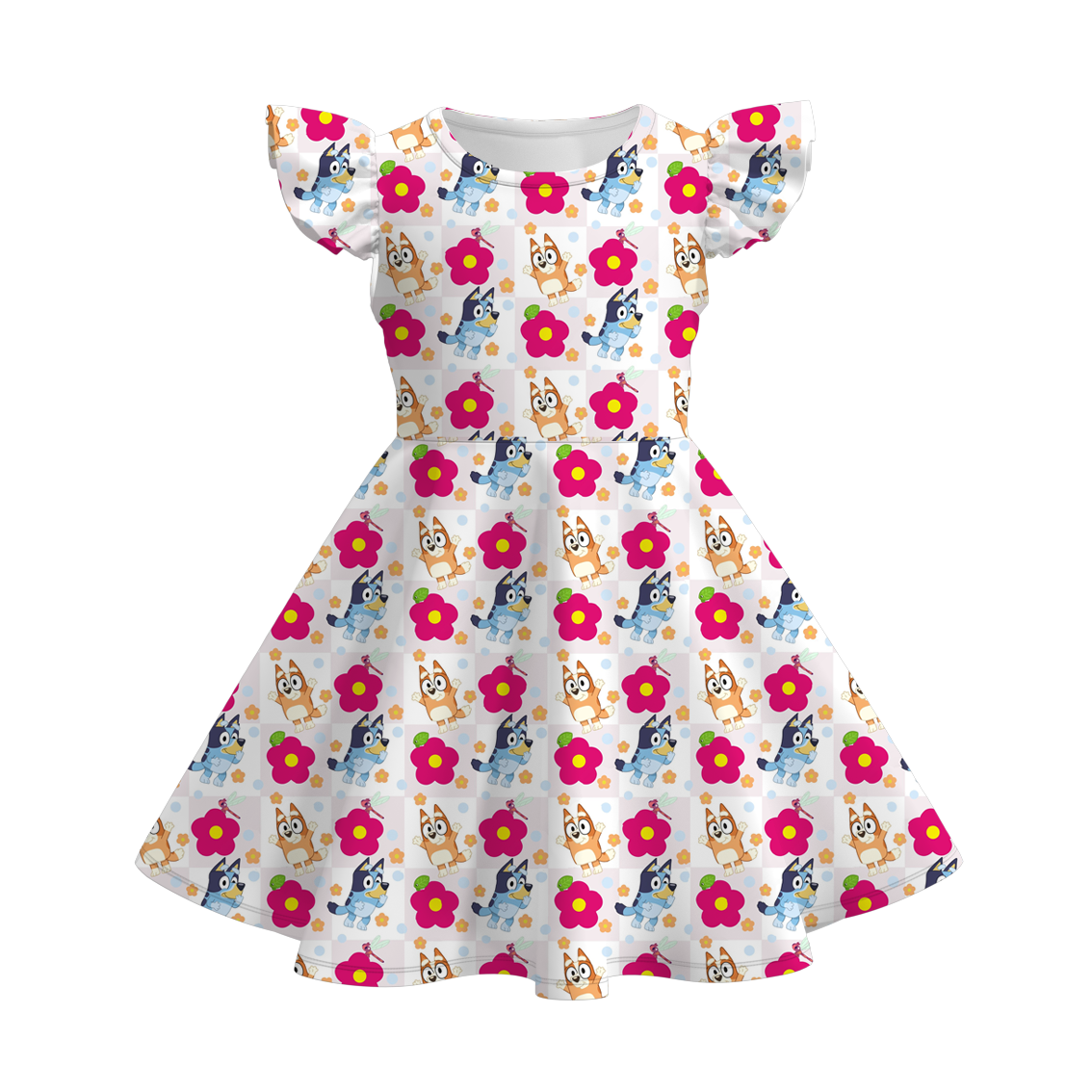 （Pre Order）Girls Summer Buley Print Twirl Dress