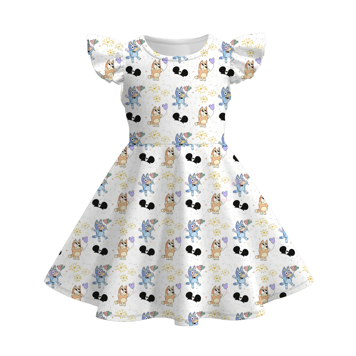 （Pre Order）Girls Summer Buley Print Twirl Dress