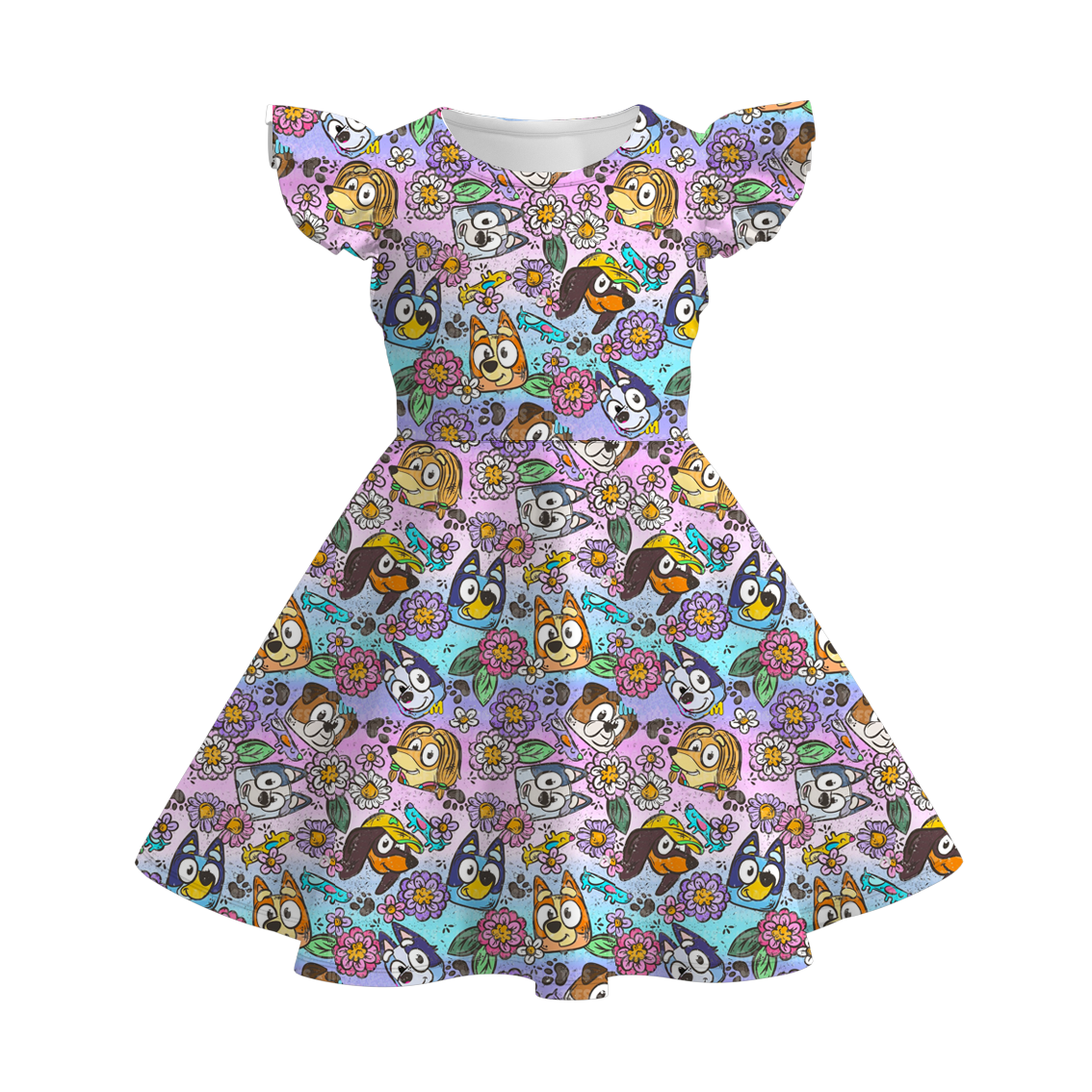 （Pre Order）Girls Summer Buley Print Twirl Dress