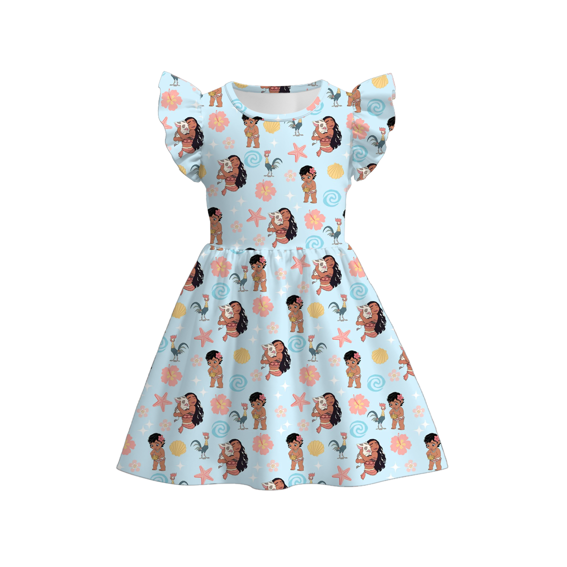 （Pre Order）Girls Summer Cartoon Print Dress