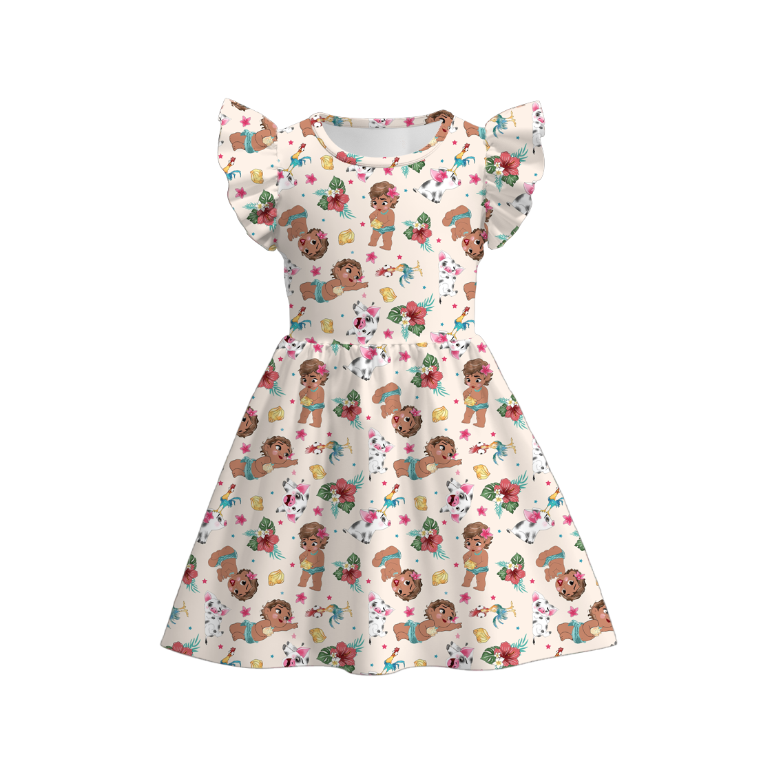 （Pre Order）Girls Summer Cartoon Print Dress