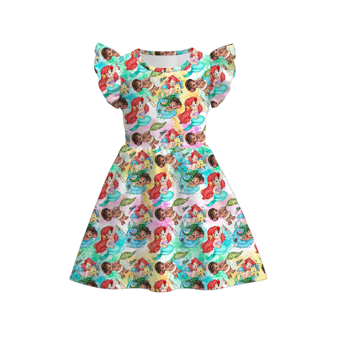 （Pre Order）Girls Summer Cartoon Print Dress