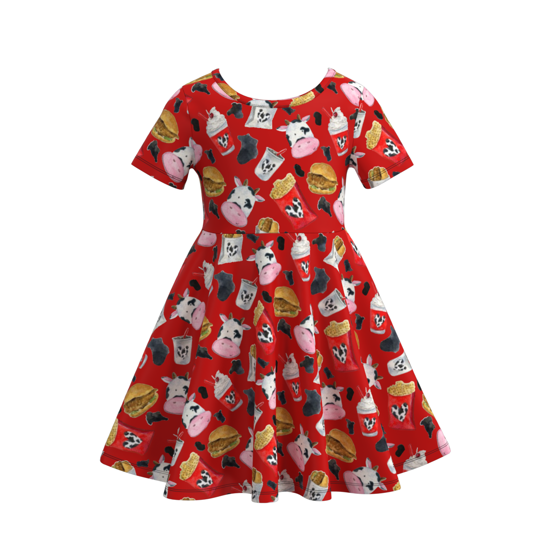 （Pre Order）Girls Summer Chick-fil-A Print Twirl Dress