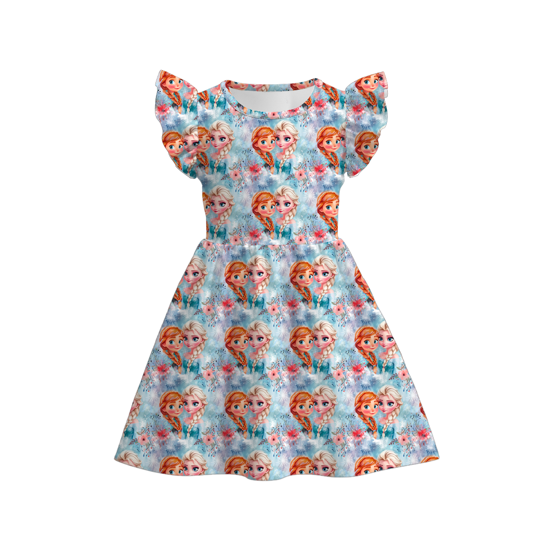 （Pre Order）Girls Summer Frozen Print Dress