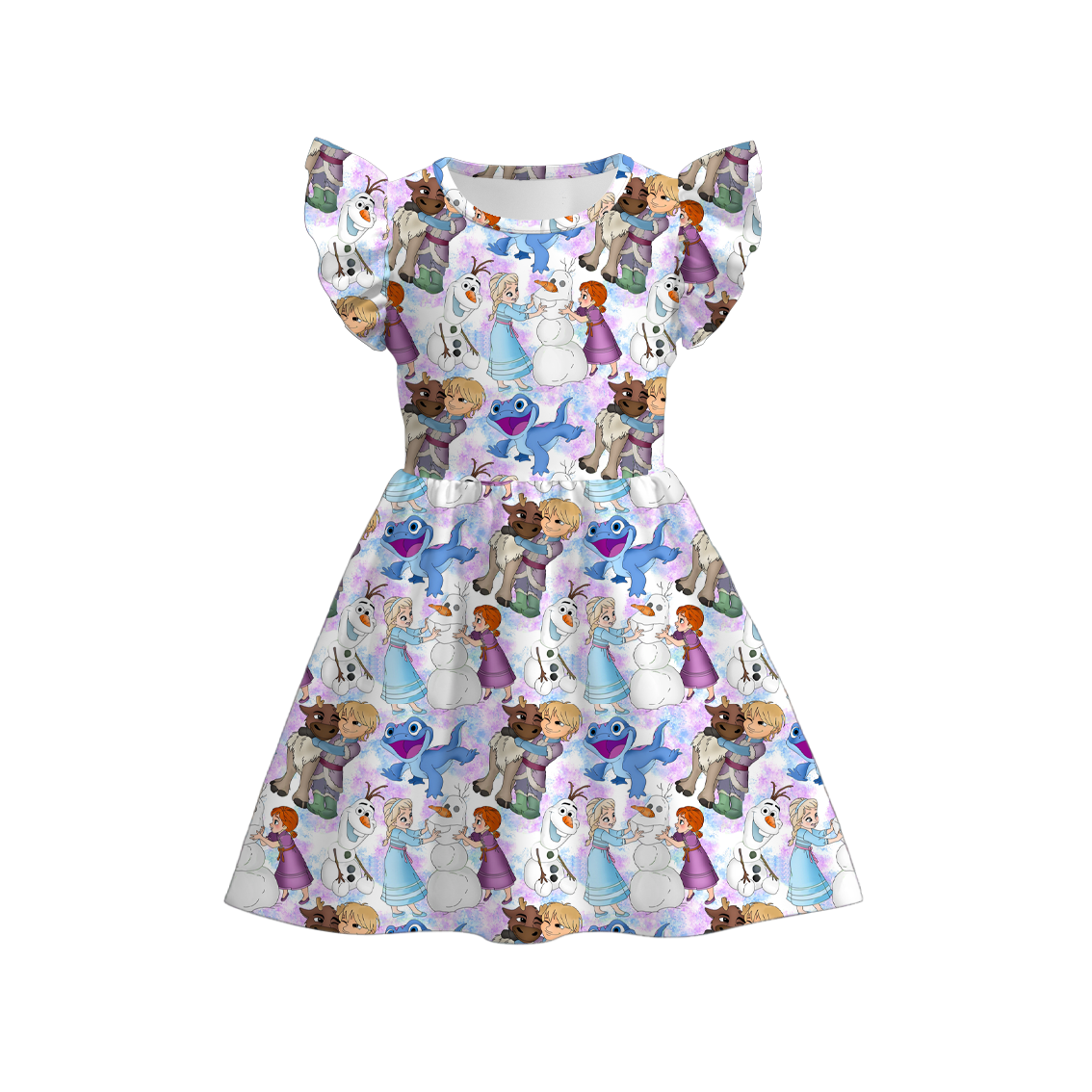 （Pre Order）Girls Summer Frozen Print Dress