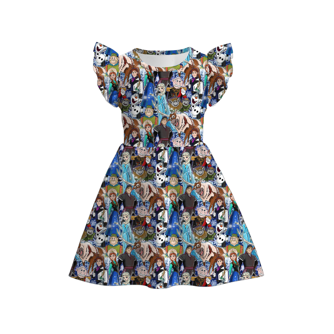 （Pre Order）Girls Summer Frozen Print Dress