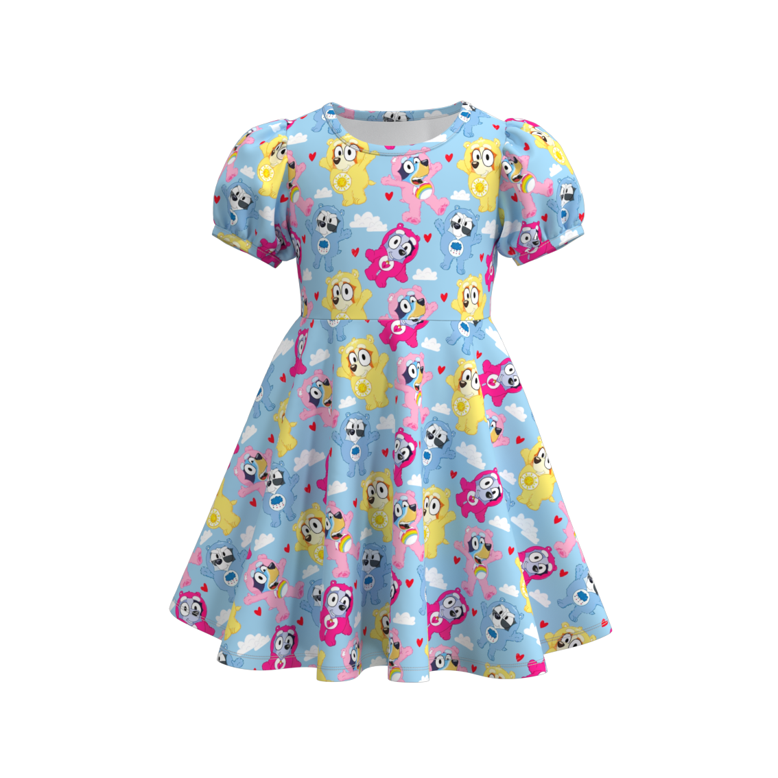 （Pre Order）Girls Summer Cartoon Print Twirl Dress