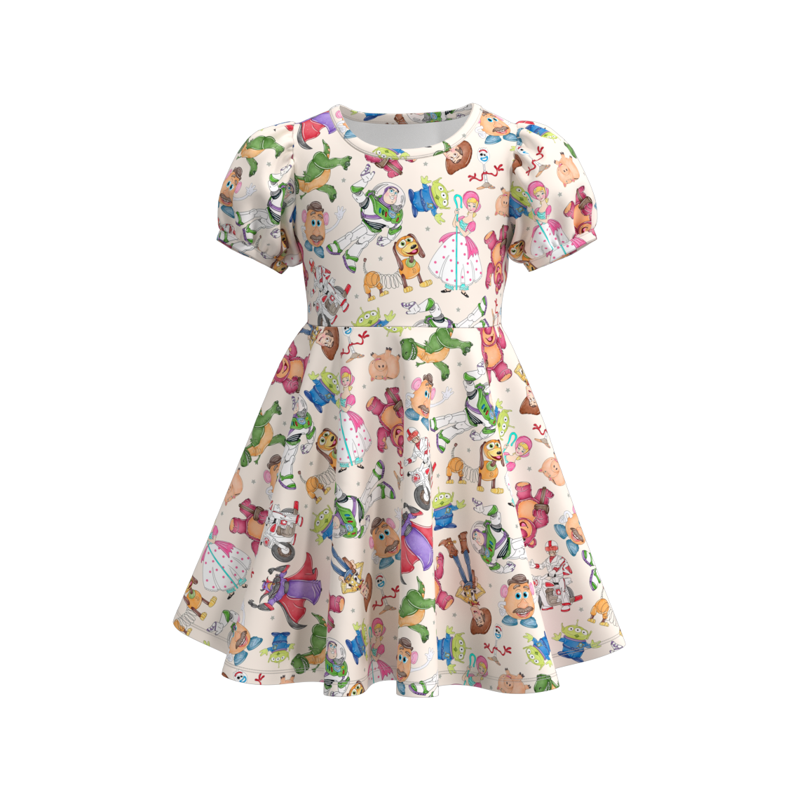 （Pre Order）Girls Summer Cartoon Print Twirl Dress