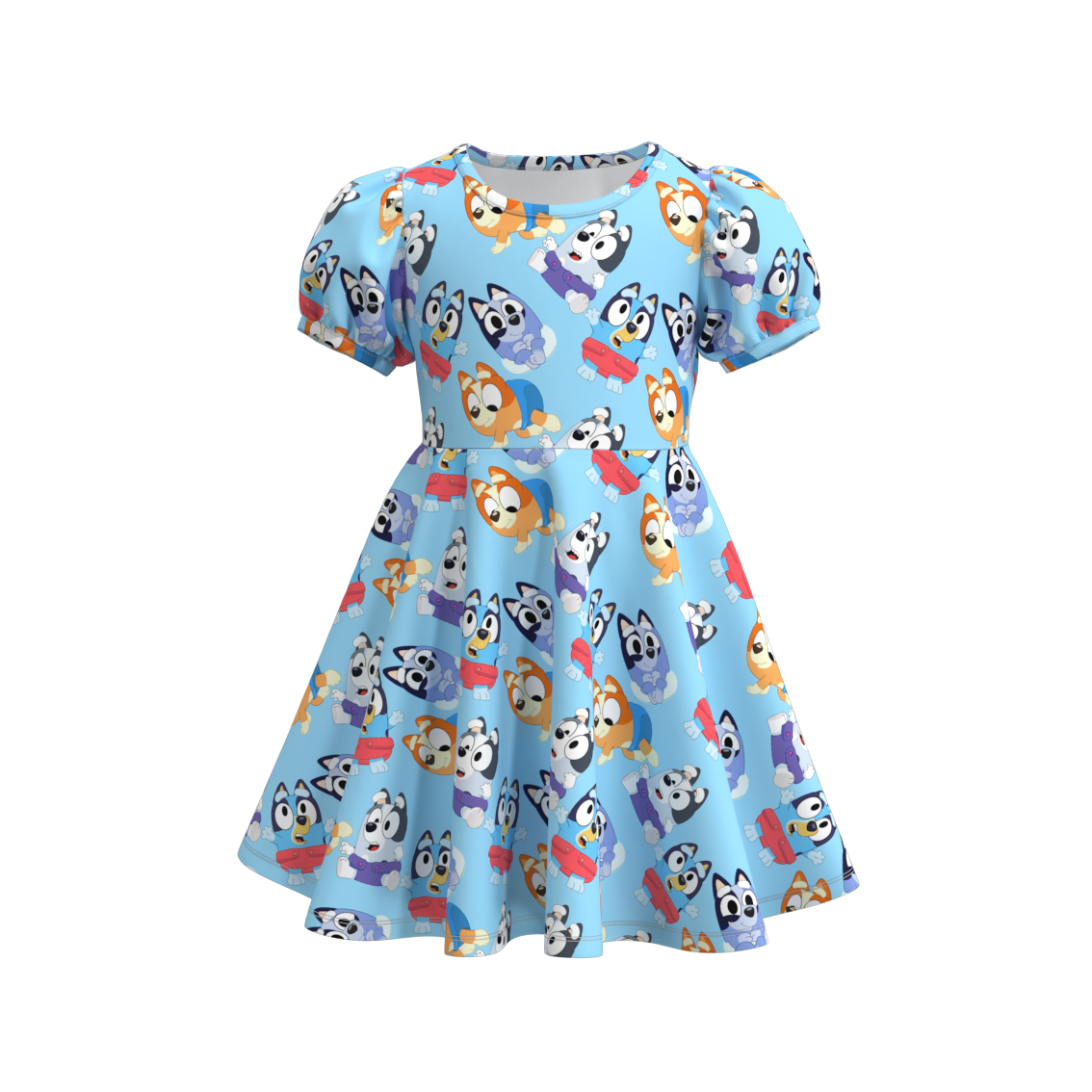 （Pre Order）Girls Summer Cartoon Print Twirl Dress